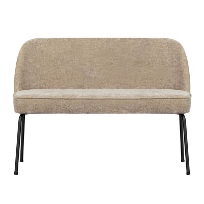 Bancă crem cu tapițerie din chenille Vogue – WOOOD