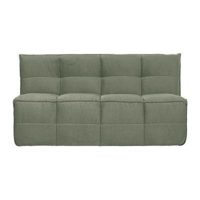Bancă verde capitonată cu tapițerie din catifea Cluster – vtwonen