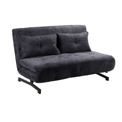 Canapea extensibila 2 locuri SCALEDA 142 CM - Gri inchis
