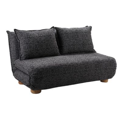 Canapea extensibila 2 locuri SOVAR 141 CM - Gri inchis