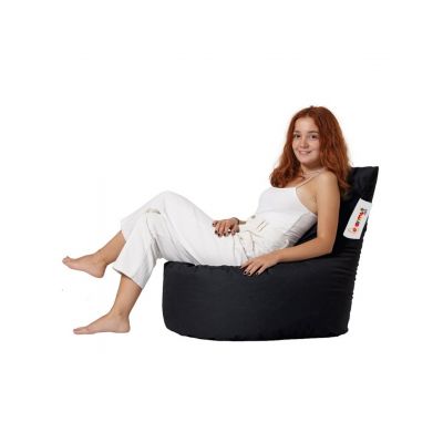 Fotoliu de gradina Bean Bag, Hanah Home, 248FRN1402, Negru