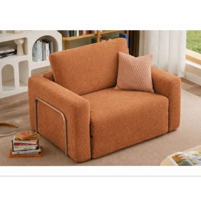 Fotoliu extensibil, Atelier del Sofa, 118FVL1104, MATERIAL TEXTIL BOUCLETTE, Portocaliu