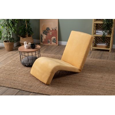Fotoliu extensibil, Atelier del Sofa, 859FTN2358, Metal, Galben mustar