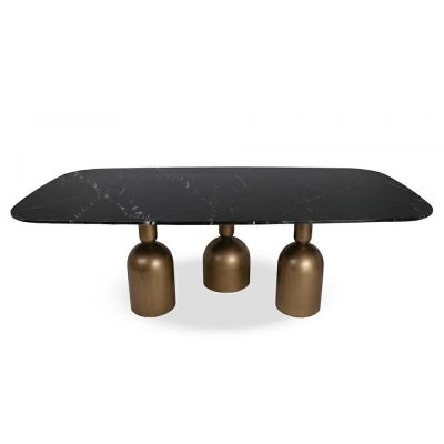 Masa LORNIN 240 x 120 CM - Negru/Gold / 240x120cm
