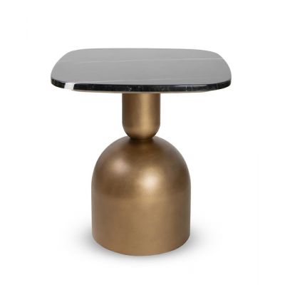 Masuta de cafea LORNIN 50 x 53 CM - Negru/Gold
