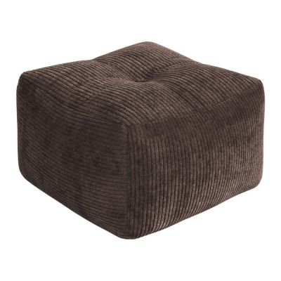 Puf maro închis cu tapițerie din catifea reiată Buddy – Karup