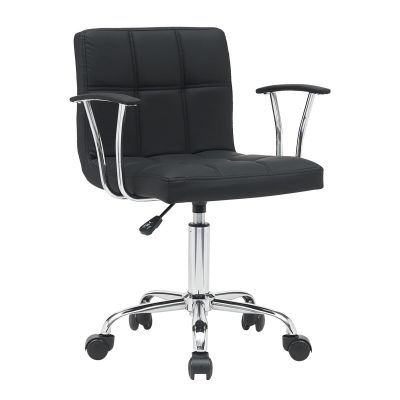 Scaun birou Buleco pu, negru, 56x46x74-86 cm - Negru