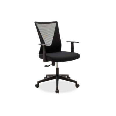 Scaun birou manager Ghost mesh, Gri - Negru, 61x53x93 cm - Negru
