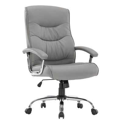 Scaun birou manager Primrose PU, 65x74x120 cm - Gri