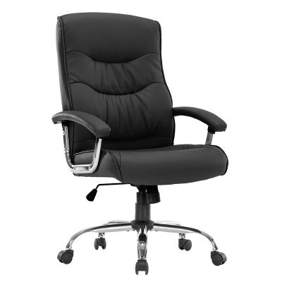 Scaun birou manager Primrose PU, 65x74x120 cm - Negru