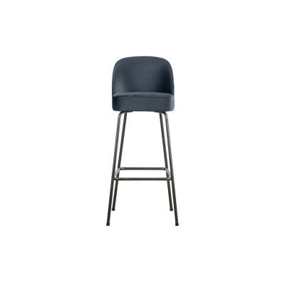 Scaun de bar albastru din catifea (înălțime șezut 79 cm) Vogue – WOOOD