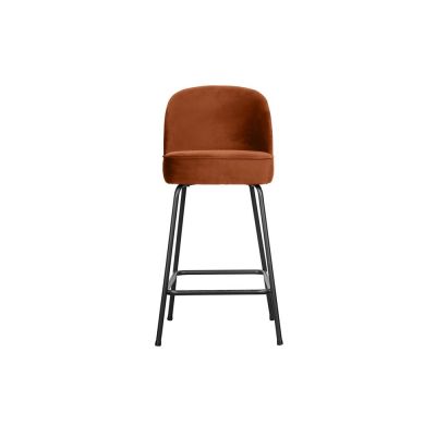 Scaun de bar cărămiziu din catifea (înălțime șezut 64 cm) Vogue – WOOOD