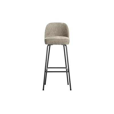 Scaun de bar crem din catifea (înălțime șezut 79 cm) Vogue – WOOOD