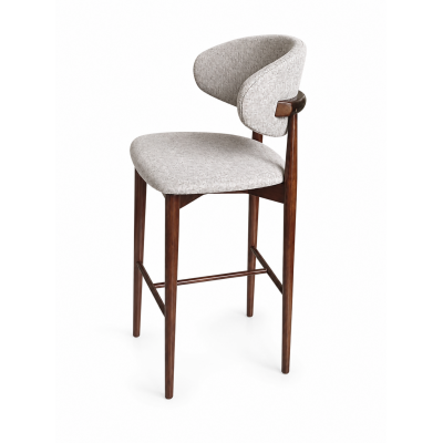 Scaun de bar din lemn Elora - Walnut