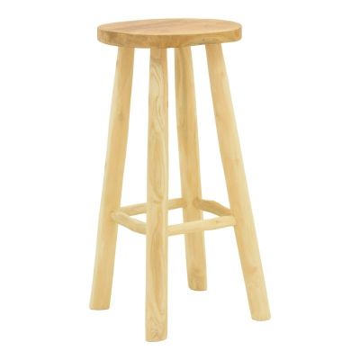 Scaun de bar Nusiwo, natural, 35x35x70 cm