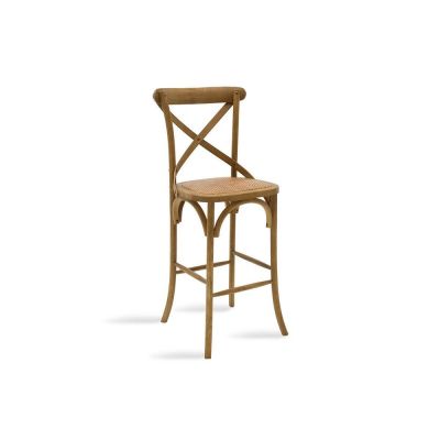 Scaun de bar Reid, Sonoma - Nuc, 52x45x116 cm - Nuc