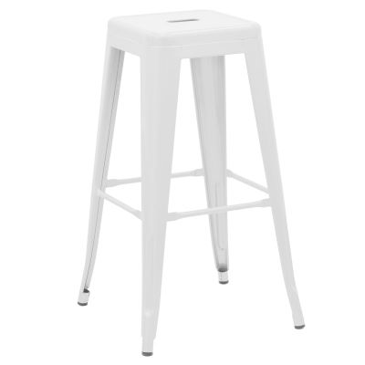 Scaun de bar Utopia metal 42x42x76cm - Alb