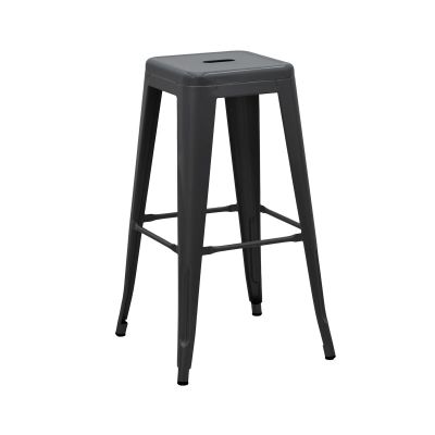 Scaun de bar Utopia metal 42x42x76cm - Negru