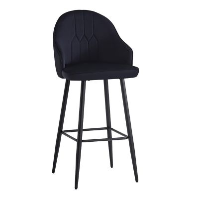 Scaun de bar Velva, negru, 46x45x113 cm