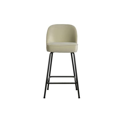 Scaun de bar verde mentă din catifea (înălțime șezut 64 cm) Vogue – WOOOD