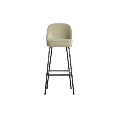 Scaun de bar verde mentă din catifea (înălțime șezut 79 cm) Vogue – WOOOD