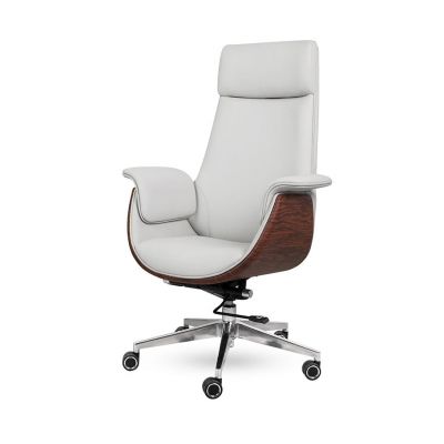 Scaun de birou ADMIRA WALNUT - Alb