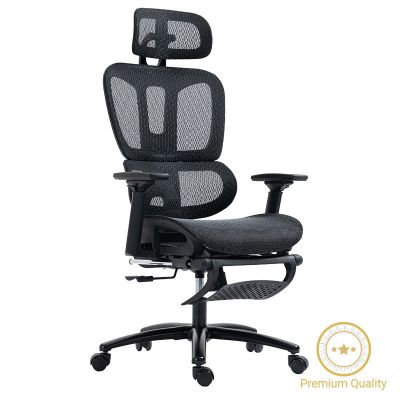Scaun de birou manager cu suport pentru picioare Verdant Premium Quality - Negru