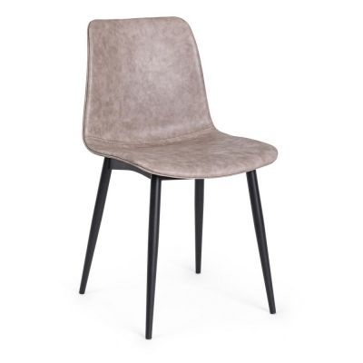 Scaun de dining bej tapițat Kyra – Bizzotto