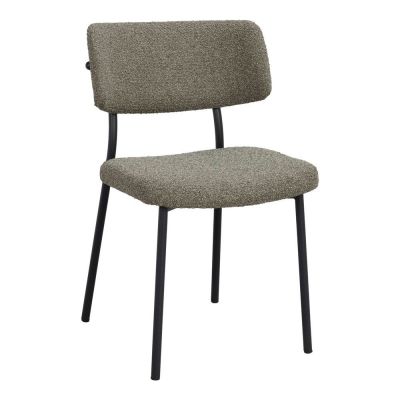 Scaun de dining negru/gri din oțel Herbster – Rowico