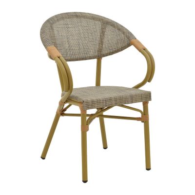 Scaun de gradina Isaia Gri - Negru 57x57x83 cm - Gri