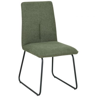 Scaun din metal, textil, verde, negru