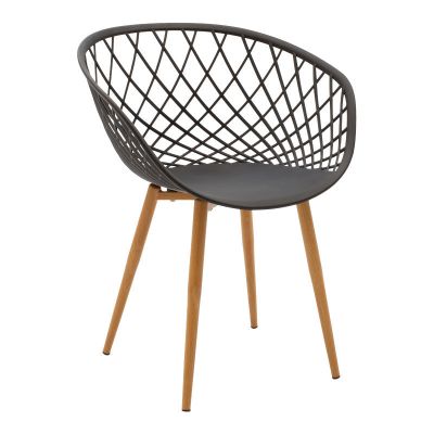 Scaun Ezra, Metal, 63x56x82 cm - Antracit