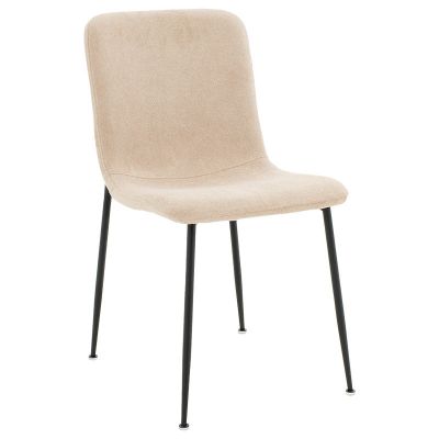 Scaun Gratify de tesatura crem-lacuit, negru, 58x44 cm - Bej