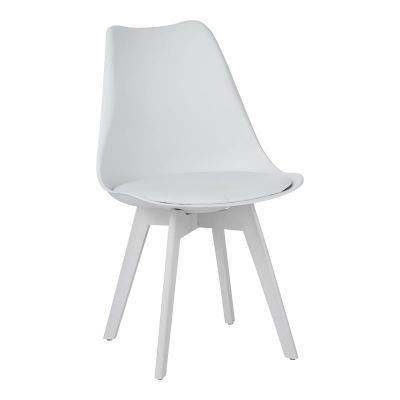 Scaun Model Gaston, Alb, 48.5x53.5x81.5 cm