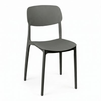 Scaun stivuibil Berdian, mint, polipropilena, Diverse culori, 38x49x79 cm - Gri