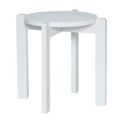 Scaun tip taburet gri deschis stivuibil cu aspect de lemn de stejar Always – Hübsch