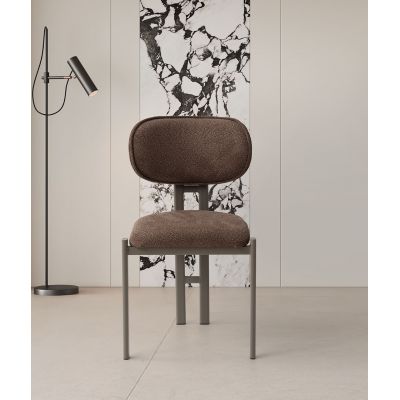 Set de scaune (2 Pieces), Hanah Home, Muriz, Metal, Brown / Cappuccino