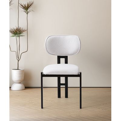 Set de scaune (2 Pieces), Hanah Home, Muriz, Metal, Off White / Black