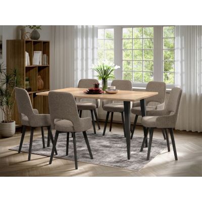 Set Masa Sorento + 6 Scaune Berna Bej
