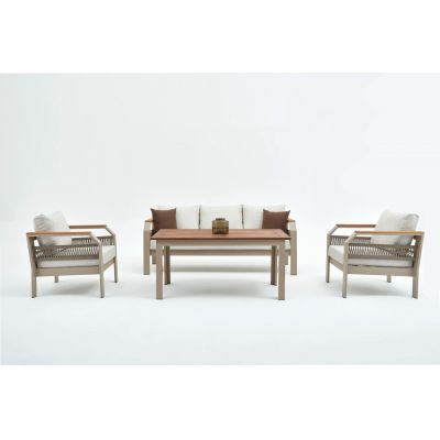 Set mobilier de gradina, Hanah Home, Morento, Bej