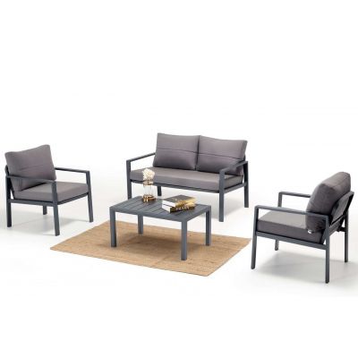 Set mobilier de gradina, Hanah Home, Siena, Antracit