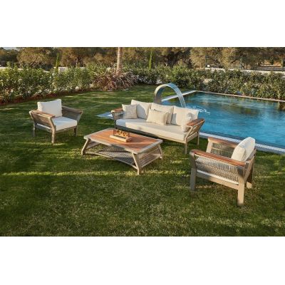 Set mobilier de gradina, Hanah Home, Vicenza, Cappuccino