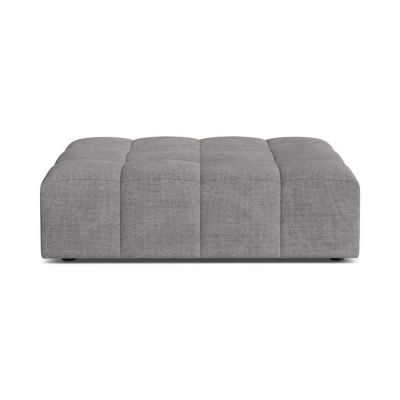 Taburet gri cu tapițerie din chenille Chicago – Cosmopolitan Design