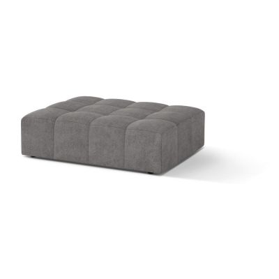 Taburet gri cu tapițerie din chenille Chicago – Cosmopolitan Design
