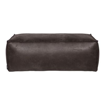 Taburet negru cu tapițerie din imitație de piele Rodeo – WOOOD
