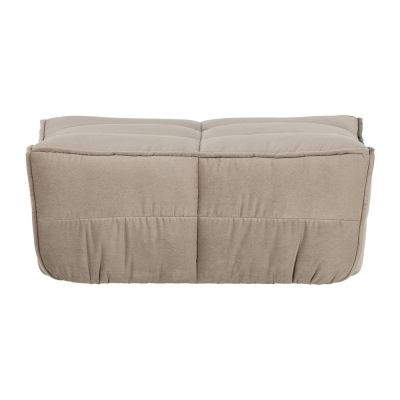 Taburet taupe cu tapițerie din catifea Cluster – vtwonen