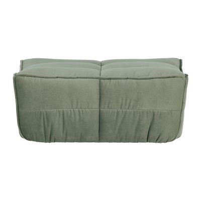 Taburet verde cu tapițerie din catifea Cluster – vtwonen