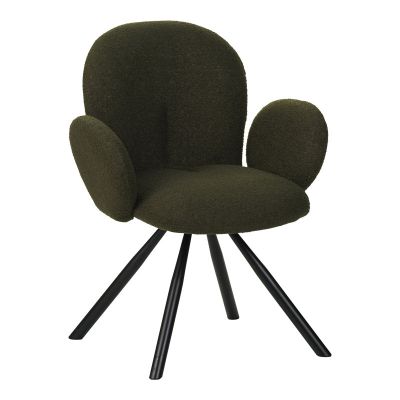 Fotoliu Garzele verde din teddy, 68x66x82 cm - Verde