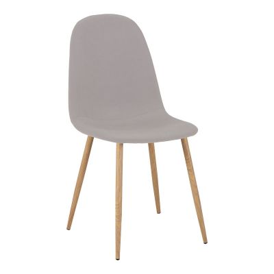 Scaun Bella Gri deschis cu-metal, Natural, 43x52x88 cm - Gri deschis