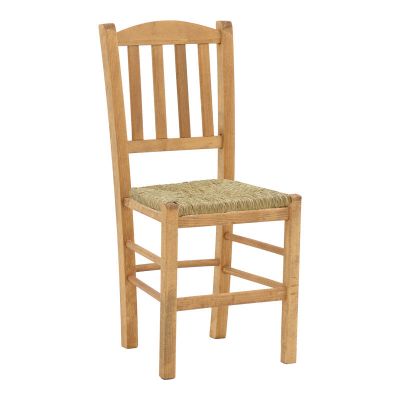 Scaun cafenea cu covoraș Dmnir-Charchie lemn masiv de fag lustruit, nuc, 41x42x92 cm - Natur